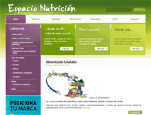 Tablet Screenshot of espacionutricion.com